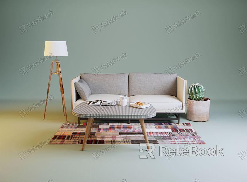 Modern double sofa model