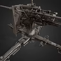 Vintage Military Weapon Featuring Mechanical Structure And Detailed Metal Components