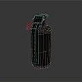 Black Military Grenade Weapon 3D Rendered Isolated On Gray Background With Detailed Design