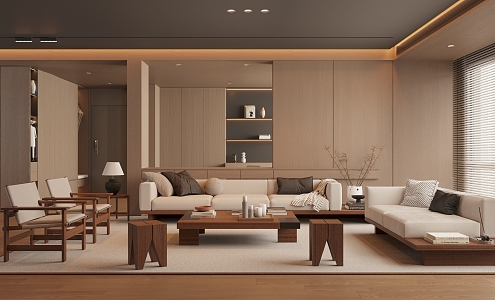 Quiet Middle Living Room 3d model