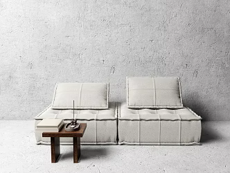 Modern double sofa 3d model