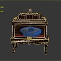 Antique Wooden Display Cabinet With Ornate Carvings And Animal Skull Inside