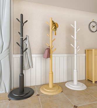 Modern Clothes Rod Hanger Home Furnishings 3d model