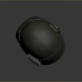 Weapon Helmet Featuring Tactical Camera Modern Military Gray 3D Model Design