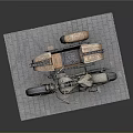 Retro motorcycle side car partial bucket motorcycle partial bucket 3d model