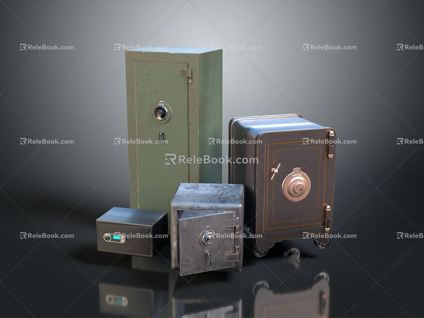 Bank Safe Safe Anti-theft Safe Anti-theft Safe Anti-theft Safe Anti-magnetic Safe Box Box Box 3d model