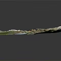 Realistic 3D Terrain Model With Snowy Mountains Glaciers And Blue Lake