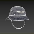 Dark Gray Helmet With Silver Eagle Wing Emblem On Top And Brim Chin Strap