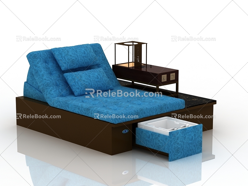 New Chinese Massage Bed Foot Bath Massage Bed 3d model