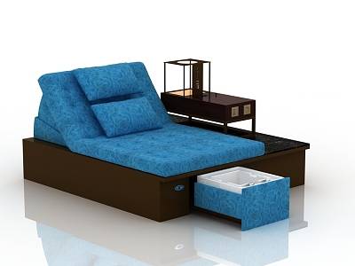 New Chinese Massage Bed Foot Bath Massage Bed 3d model