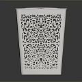 White Decorative Trash Bin With Intricate Hollow Out Pattern For Household Use
