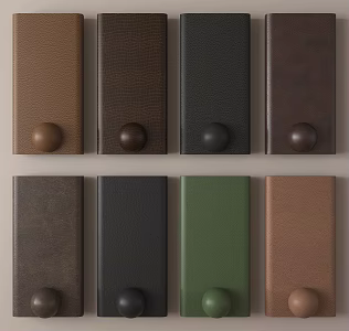 Modern Seamless Leather Wall Panel Genuine Leather Faux Leather 3d model