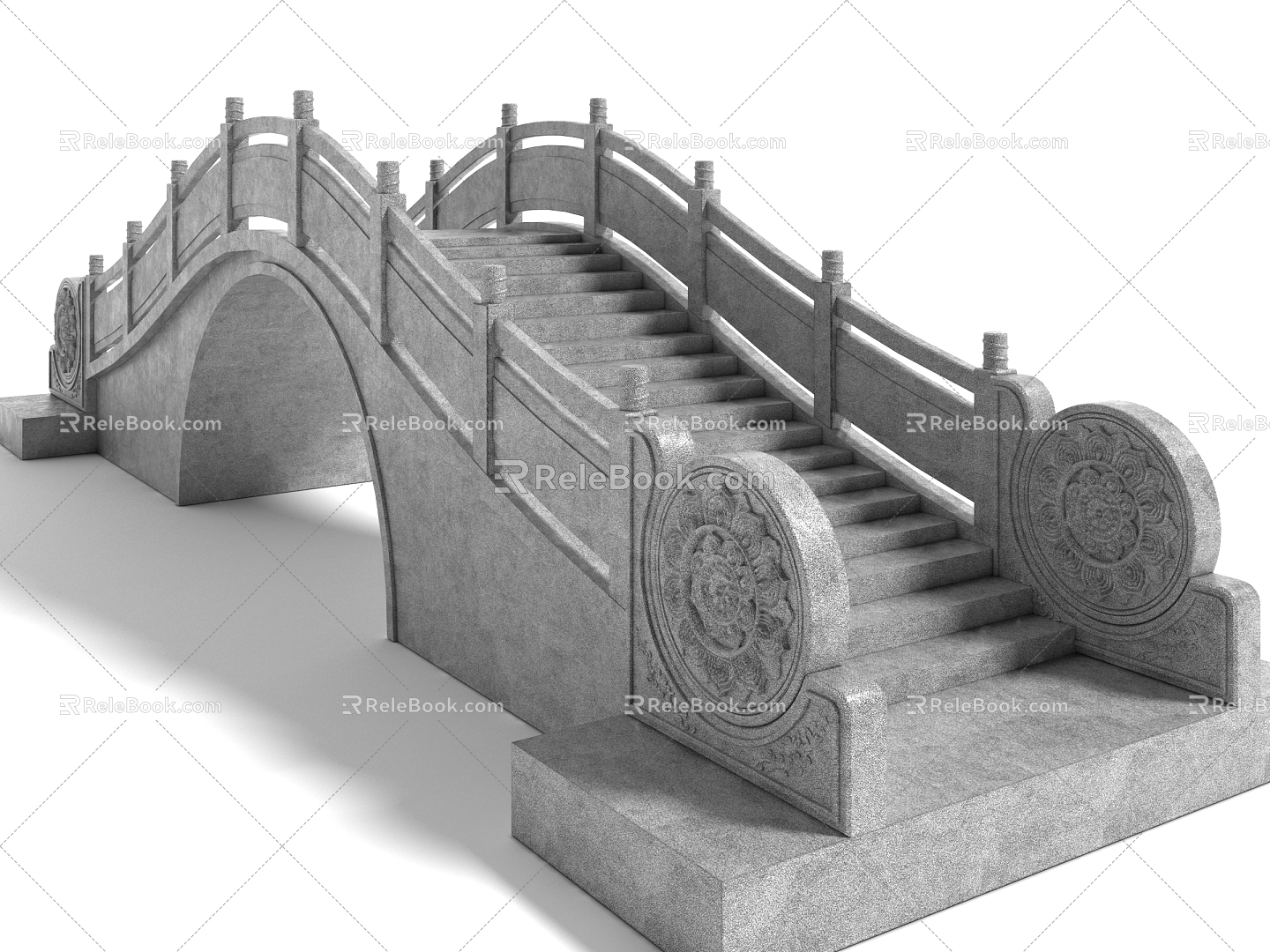 Chinese Style Stone Arch Bridge Bridge Stone Bridge Arch Bridge Style Architecture 3d model