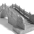 Chinese Style Stone Arch Bridge Bridge Stone Bridge Arch Bridge Style Architecture 3d model