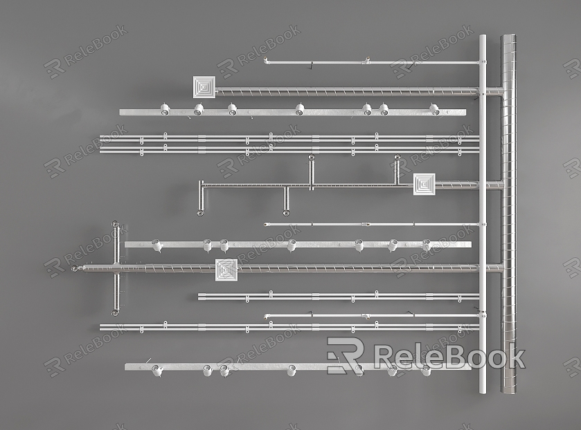 ceiling pipe ventilation pipe fire pipe central air conditioning pipe industrial pipe model