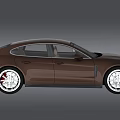Brown Luxury Sedan With Sleek Exterior Design And Silver Alloy Wheels