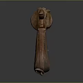 Vintage Revolver With Wooden Grip And Aged Metal Classic Design Weapon