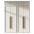 Modern White Chest of Drawers With Gold Long Handles and Minimalist Design