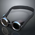 Classic Vintage Protective Goggles For Daily Use With Black Strap Metal Round Lenses