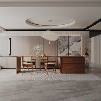 Modern table combination 3d model