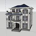 Classical Detached Villa With Stone Exterior Lawn Palm Trees And Front Steps