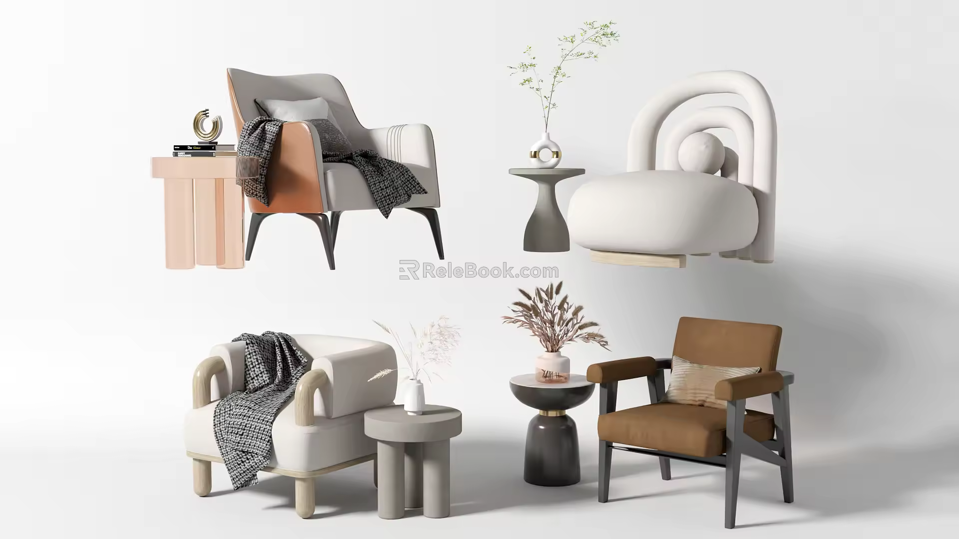 Modern Casual Sofa Combination Single Sofa 3d model