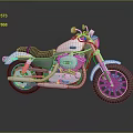 Stylish White Cruiser Motorcycle With Black Seat Silver Engine And Black Tires