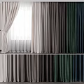 Stylish Fabric Curtains Featuring Tied Design And Multiple Colors For Home Windows