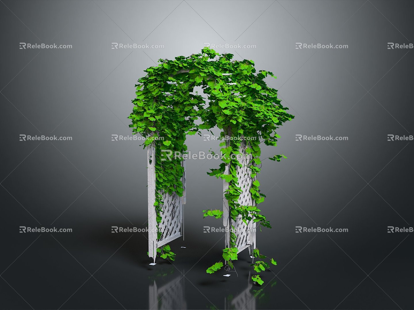 Ornament Flower Arch Plant Arch Heart Arch 3d model