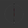 Decorative Spiked Spears With Red And Black Design For Weapon Collection 3d model
