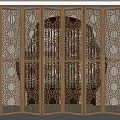 New Chinese Style Screen Partition 3d model