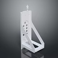 White Equipment Bracket With Multiple Mounting Holes And Sturdy Support Structure