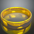 Yellow Glossy Polka Dot Bracelet Smooth Circular Design Daily Use Accessory