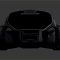 Futuristic Concept Car with Sleek Metallic Body Black Glass Roof and Unique Alloy Wheels