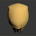 Ancient Golden Spartan Weapon Helmet With Shiny Surface On Dark Background