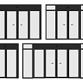 Different Styles of Glass Doors with Frame and Small Window Designs