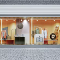 Modern Window Internet Red Beauty Chen Display 3d model