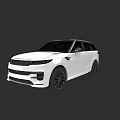 White Range Rover Sport SUV With Modern Design And Black Wheels