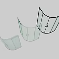 White and Black Glass Shower Sauna Enclosure with Modern Design and Handles