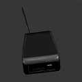 Black Projection Monitor Device With Green Screen And Control Buttons Design