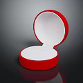 Red Open Jewelry Box With White Lining For Jewelry Decorative Set