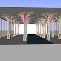 Modern Column Shaped Decorative Column 3d model