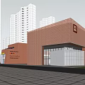 Commercial Street Featuring Red Brick Buildings Future Center And High Rise Structures