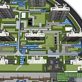 Modern Residential Landscape With Green Spaces Water Features And High Rise Buildings