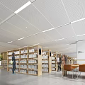 Modern Library Reading Area 3d model