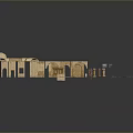 Ancient Architectural Components 3D Models Arches Columns Stone Slabs With Reflection Effect