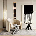 Quiet single sofa 3d model