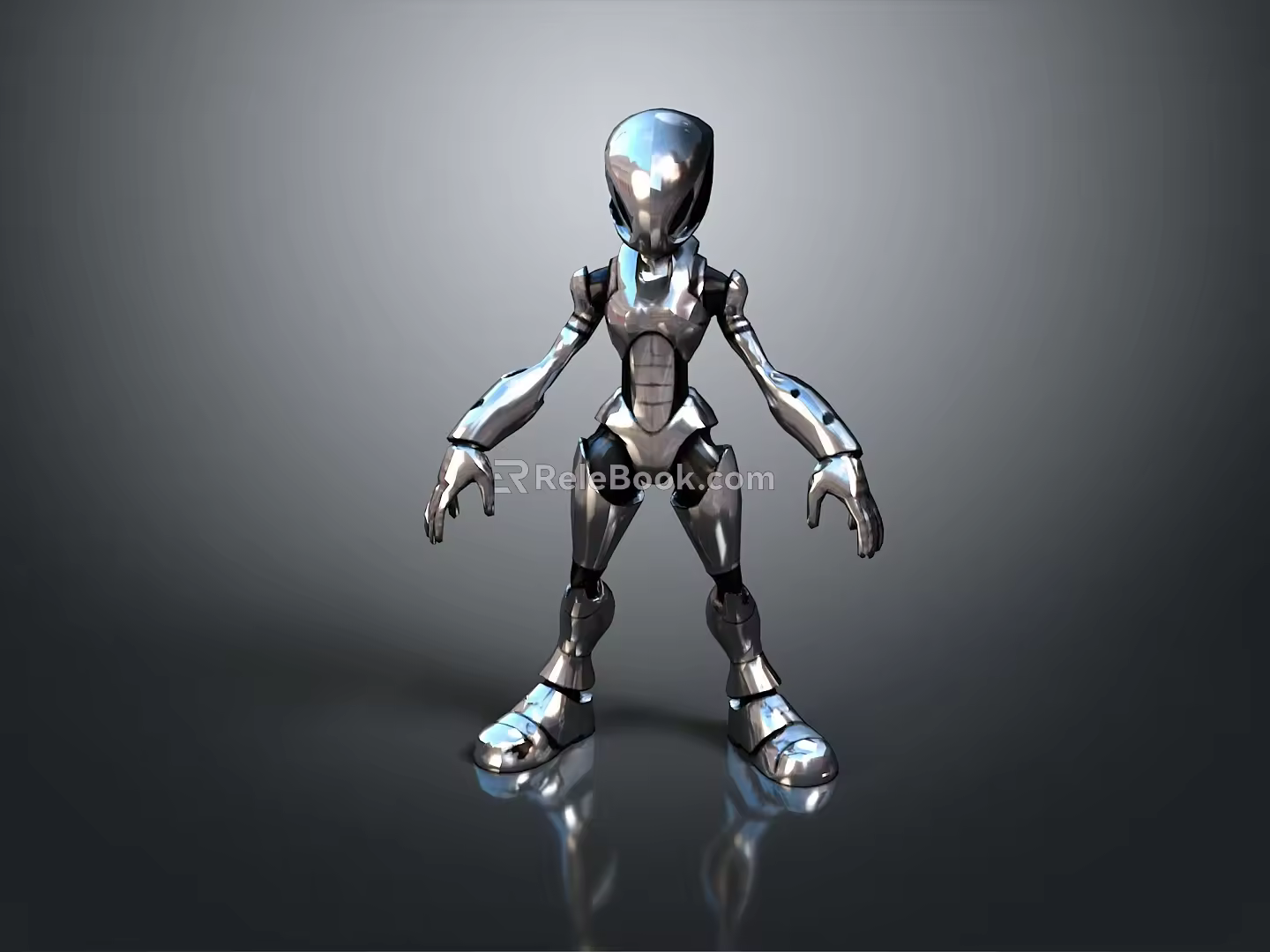 Robot Assistant Small Robot Butler Robot Butler Figure Game Figure 3d model