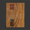 Miniature Wooden Room Model Interior With Piano Bookshelf Table Chairs And Chandelier