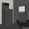 Modern Black AMICA Water Dispensers With Digital Display And Sleek Design